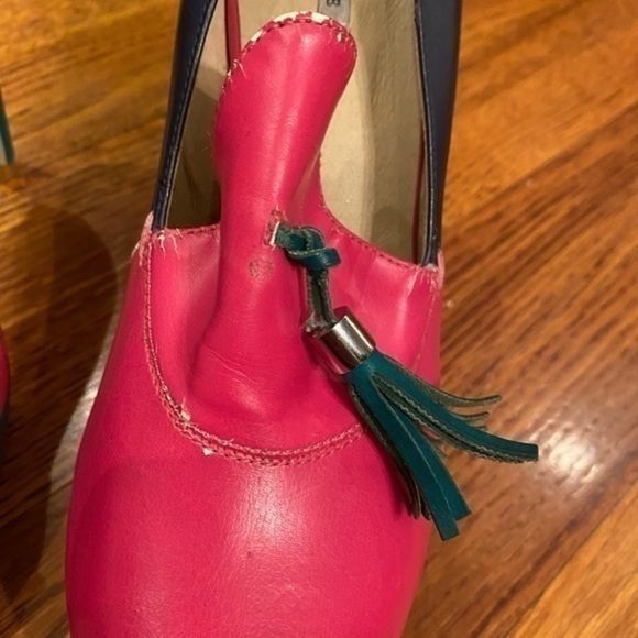 Lovely People Multicolor Heeled Pumps Platform Heels Pink Green Women Size 8 - Picture 9 of 12